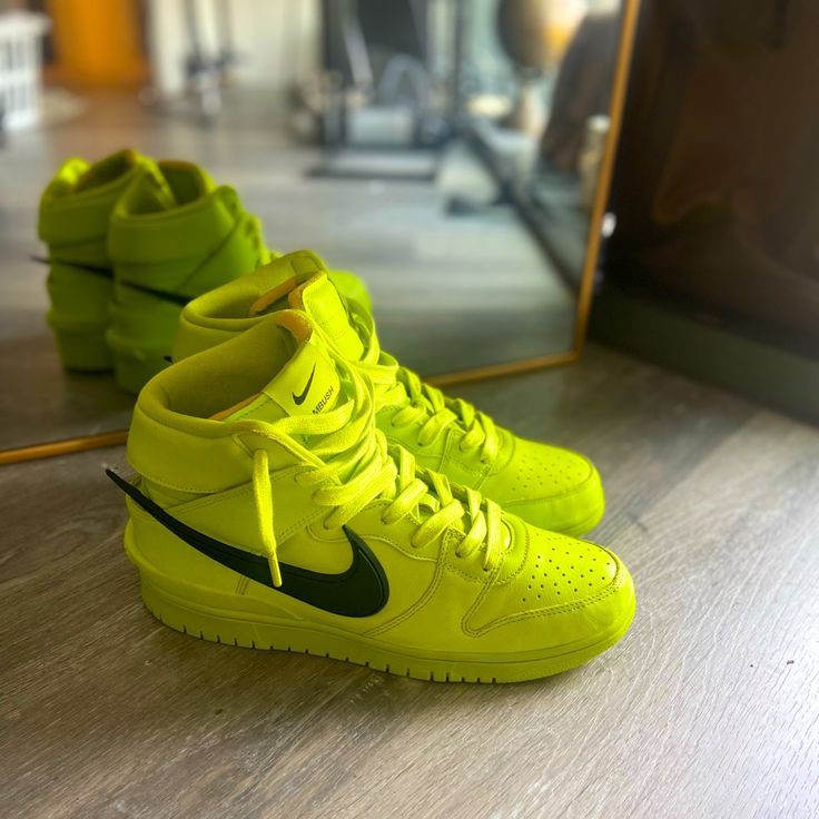 NIKE DUNK HIGH AMBUSH FLASH LIME BLACK