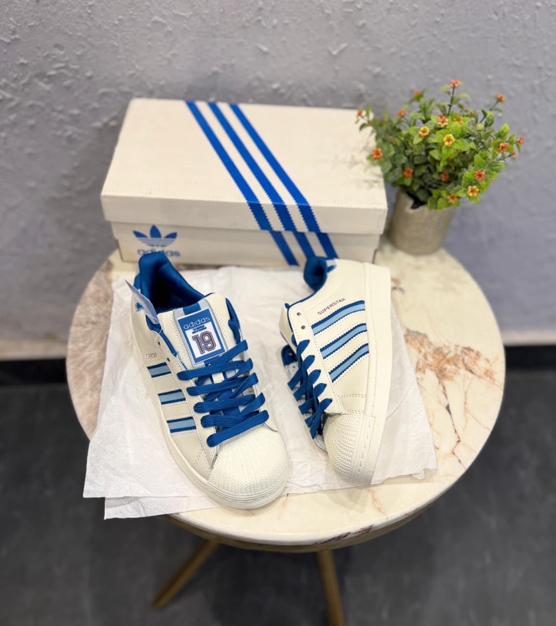 ADIDAS ORIGINALS SUPERSTAR 19 69WHITE SKY BLUE