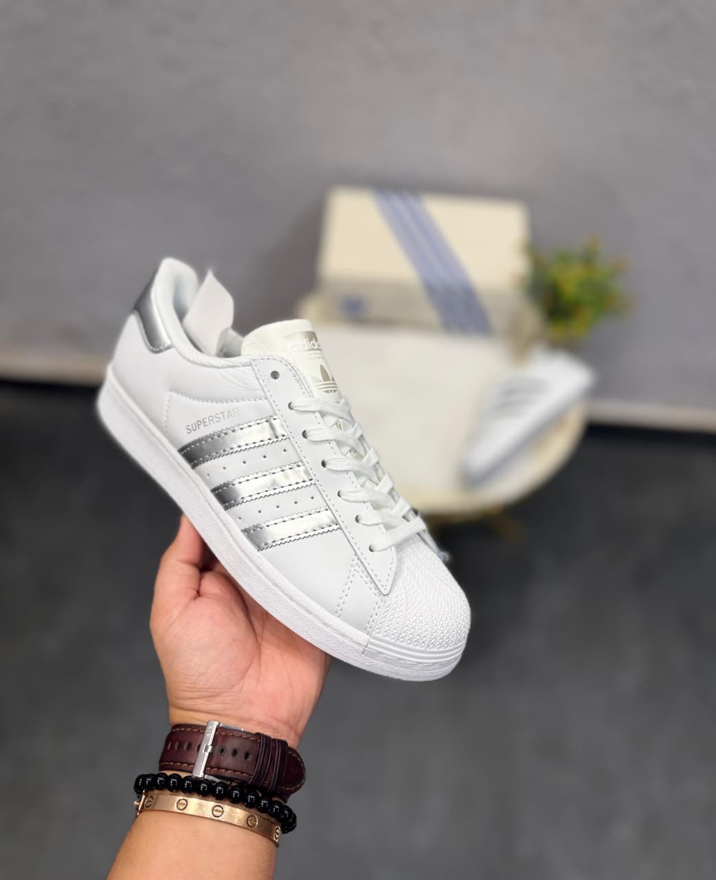 ADIDAS ORIGINALS SUPERSTAR WHITE SILVER