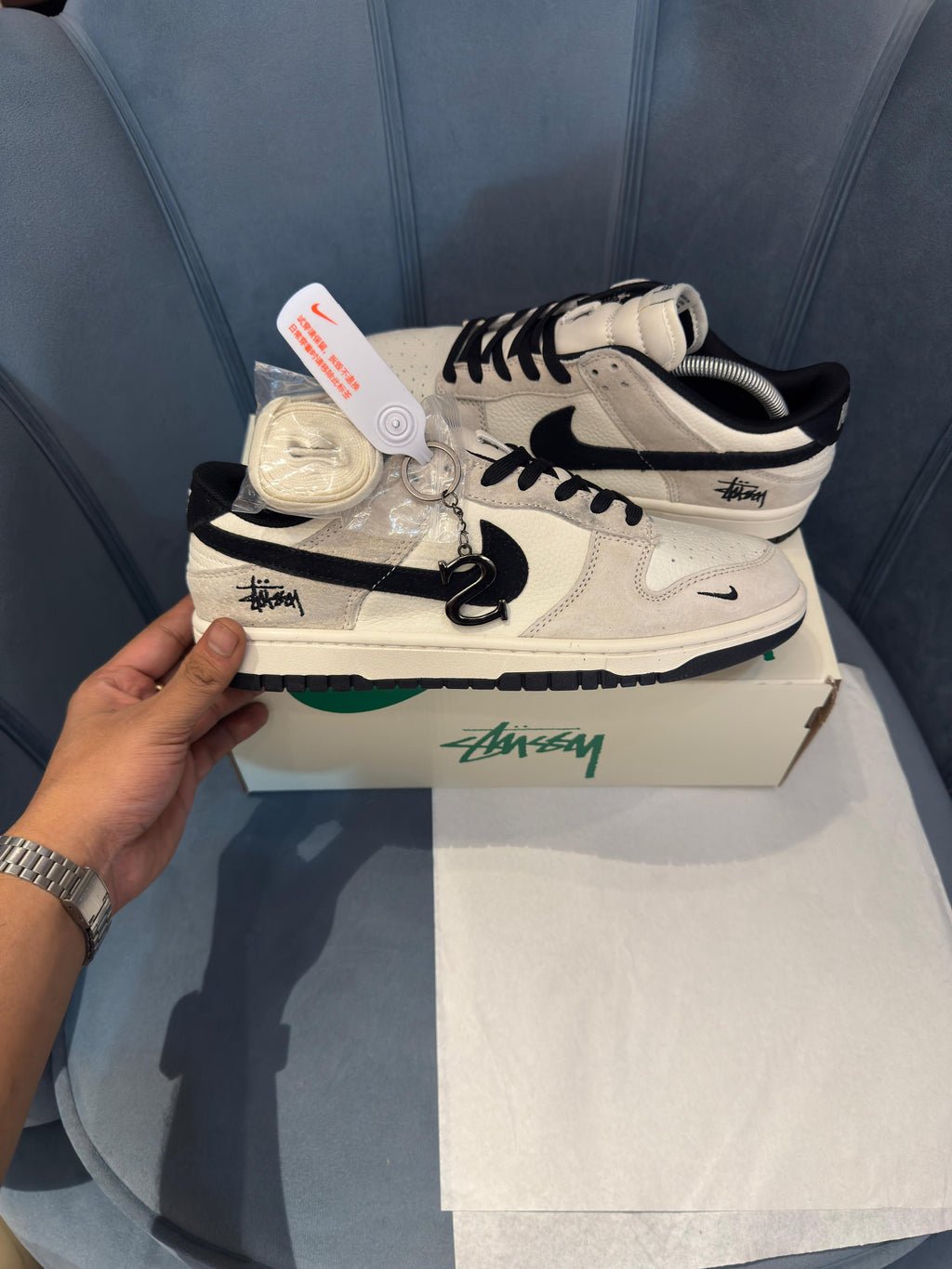 NIKE SB DUNK STUSSY BLACK S