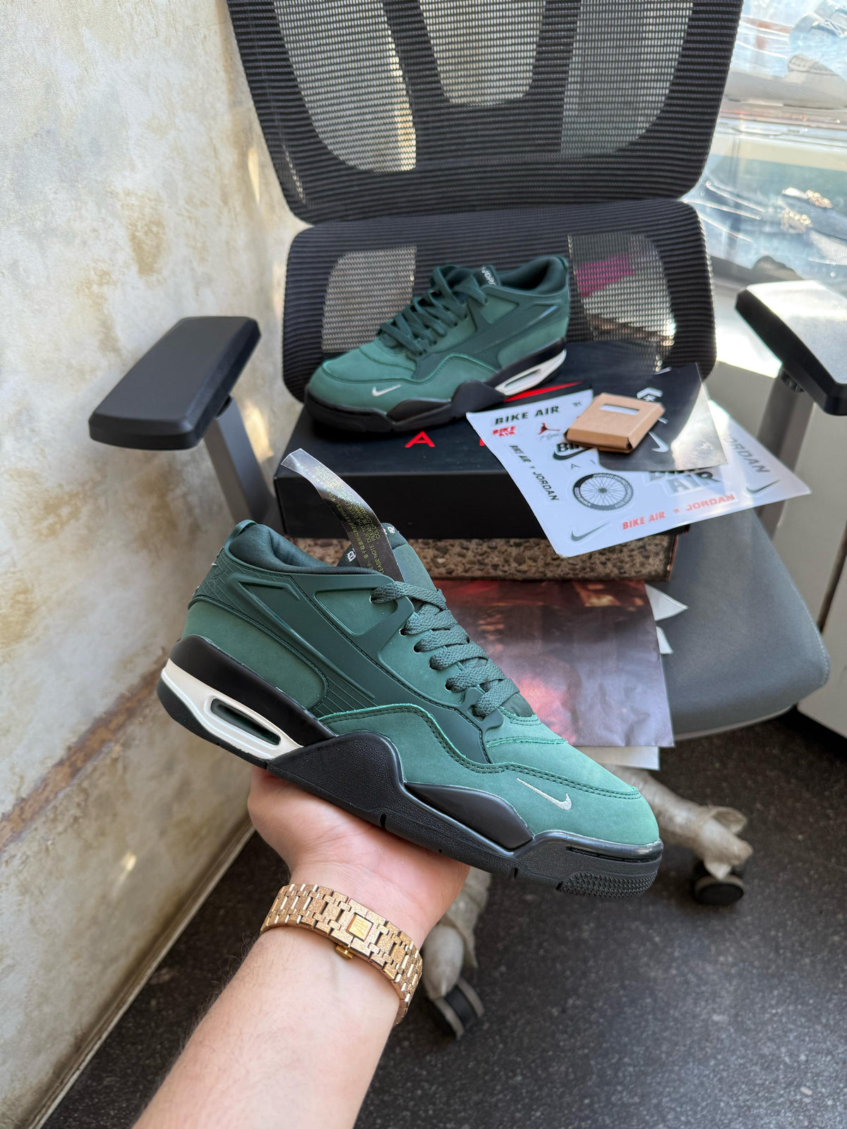 NIKE AIR JORDAN 4  RM NIGEL SYLVESTER FENCE GREEN