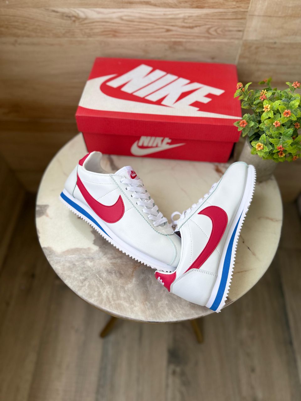 NIKE CORTEZ  VARSITY RED & WHITE AND BLUE