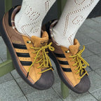 ADIDAS ORIGINALS SUPERSTAR 2ND GENERATION TAN BLACK SOLE