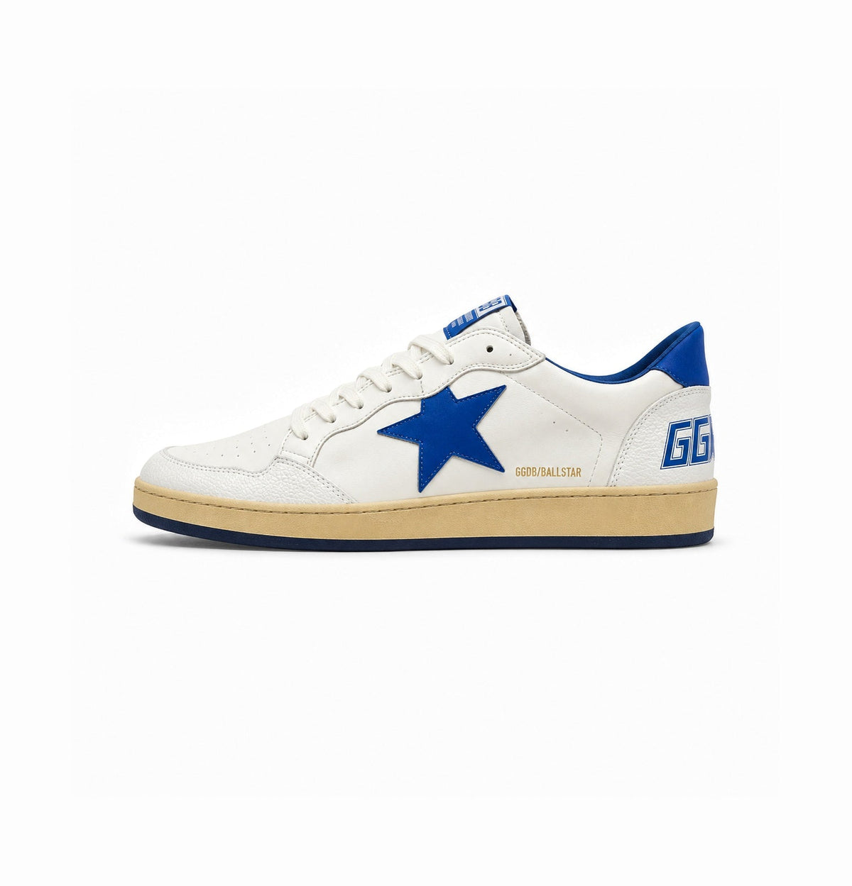 GOLDEN GOOSE BALL STAR WHITE BLUE SNEAKERS
