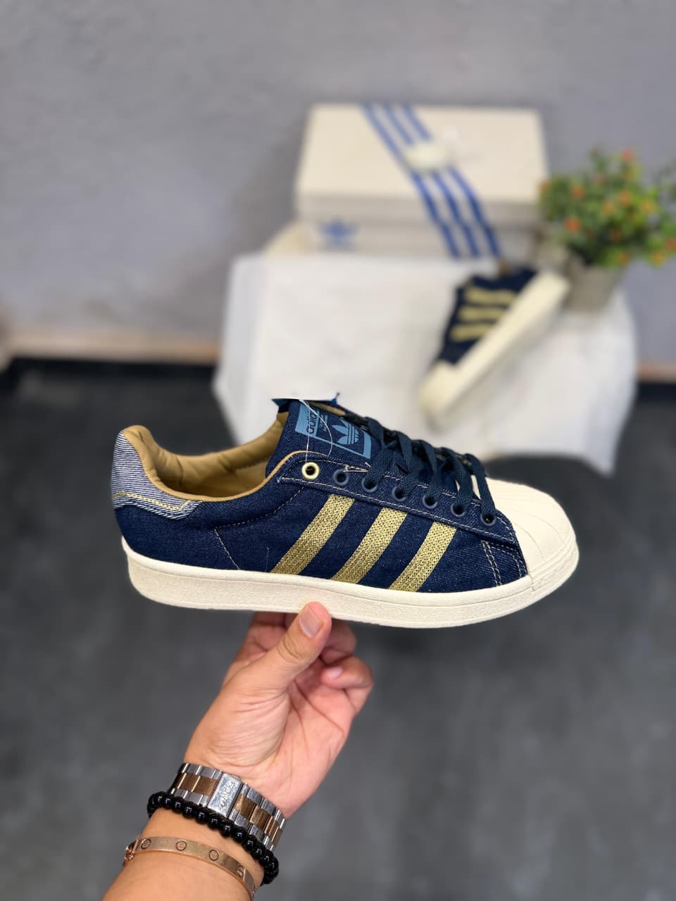 ADIDAS ORIGINALS SUPERSTAR DENIM DARK BLUE SECOND GENERATION 2025