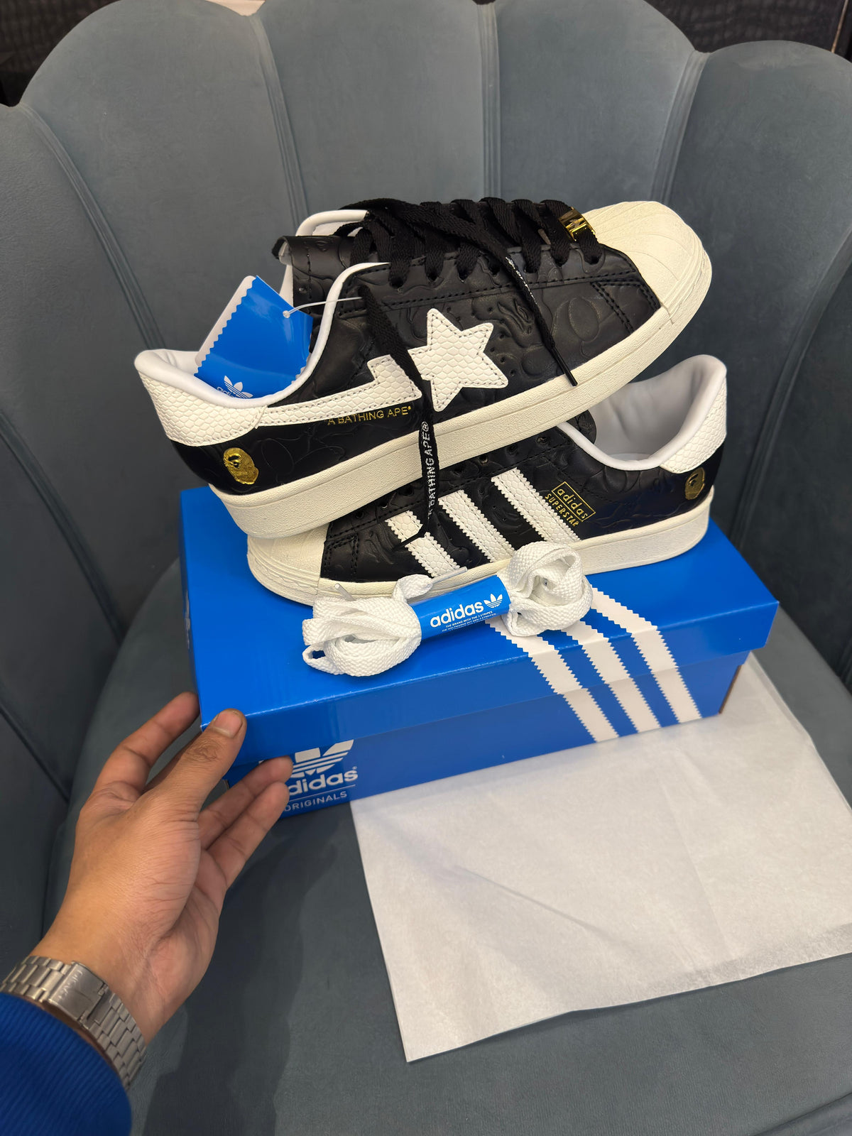 ADIDAS ORIGINAL SUPERSTAR BLACK BAPE