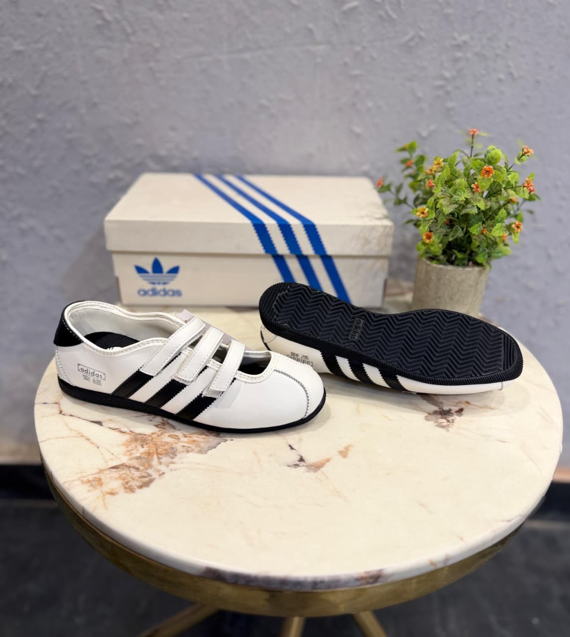 ADIDAS ORIGINAL ANFU MARRY JANE WHITE COLOUR