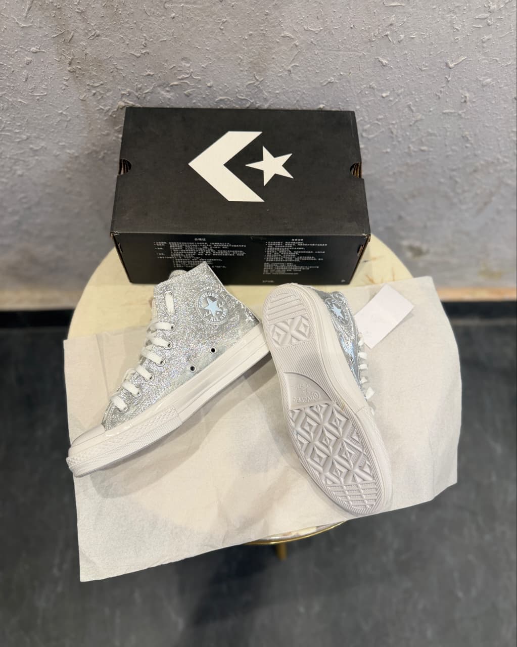 CONVERSE CHUCK 70 MID METALLIC SILVER