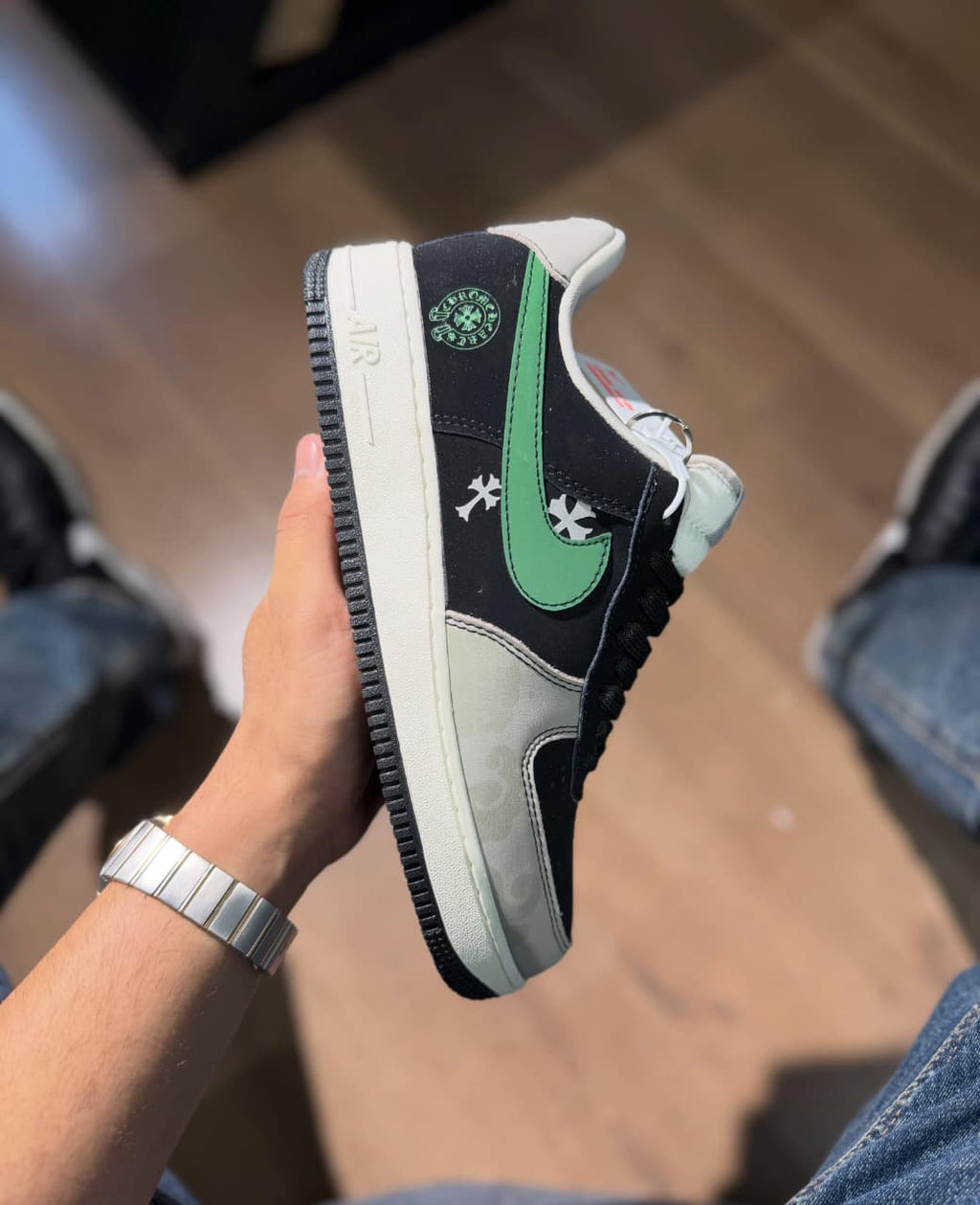 NIKE AIRFORCE ONE X HEART CHROME