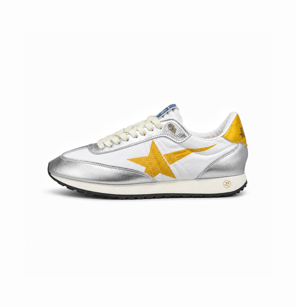 GOLDEN GOOSE MARATHON SNEAKER SILVER GOLD