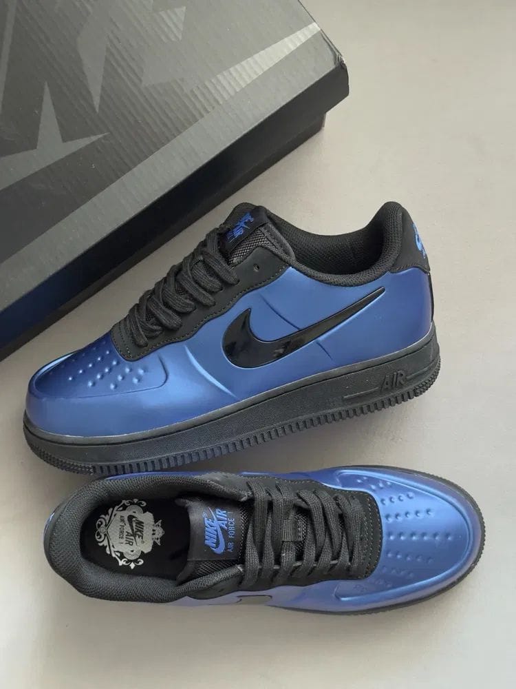 NIKE AIRFORCE FOAMPOSITE PRO METALLIC BLUE
