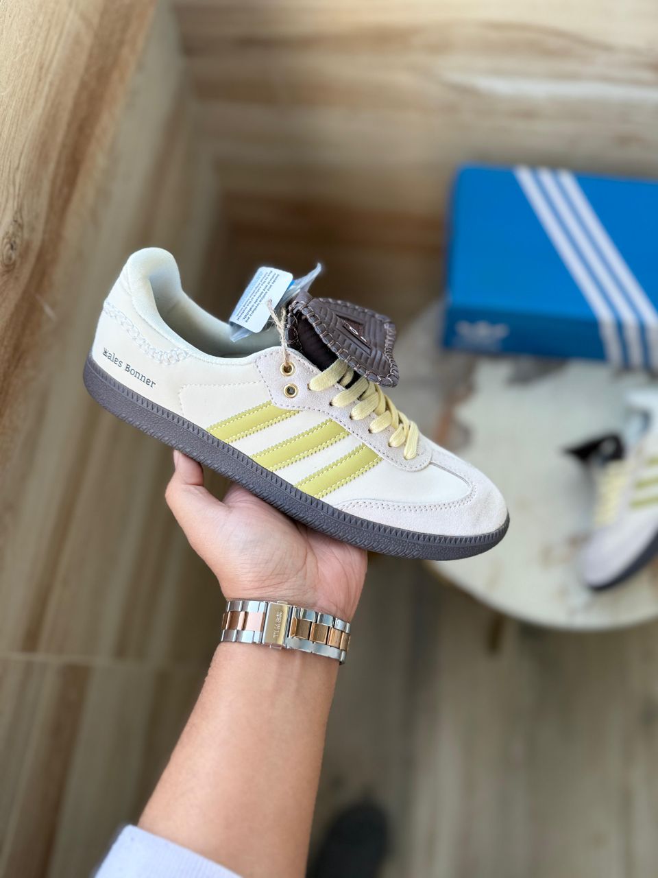 ADIDAS SAMBA WALES BONNER BEIGE ECRTIN BROWN