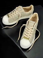 ADIDAS ORIGINALS SUPERSTAR BEIGE ENGRAVED 3 STRIPS FLOWER