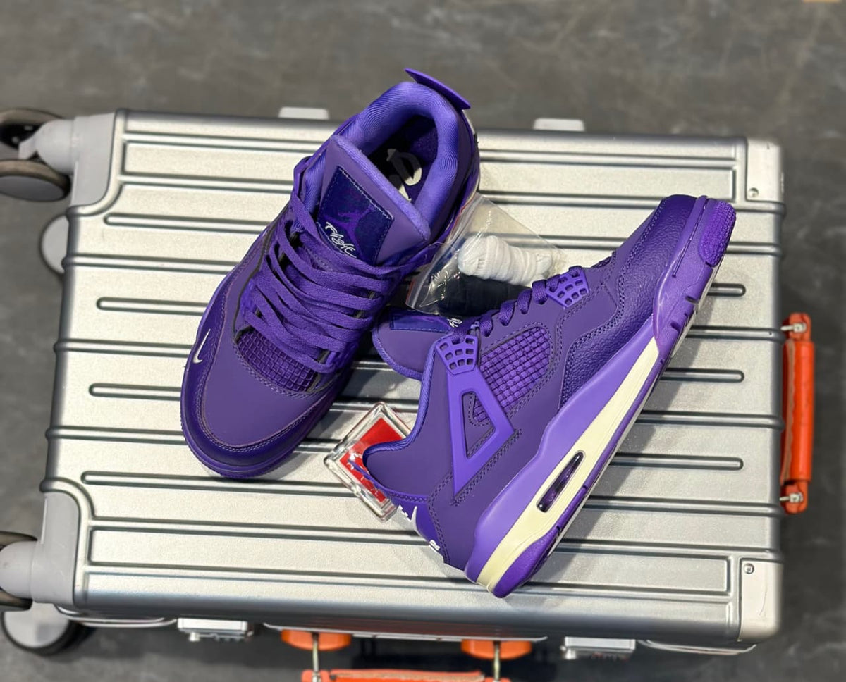 AIR JORDANS RETRO 4 NIGEL SILVERSTER PURPLE