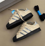 ADIDAS ORIGINALS SUPERSTAR BEIGE BLACK SILVER