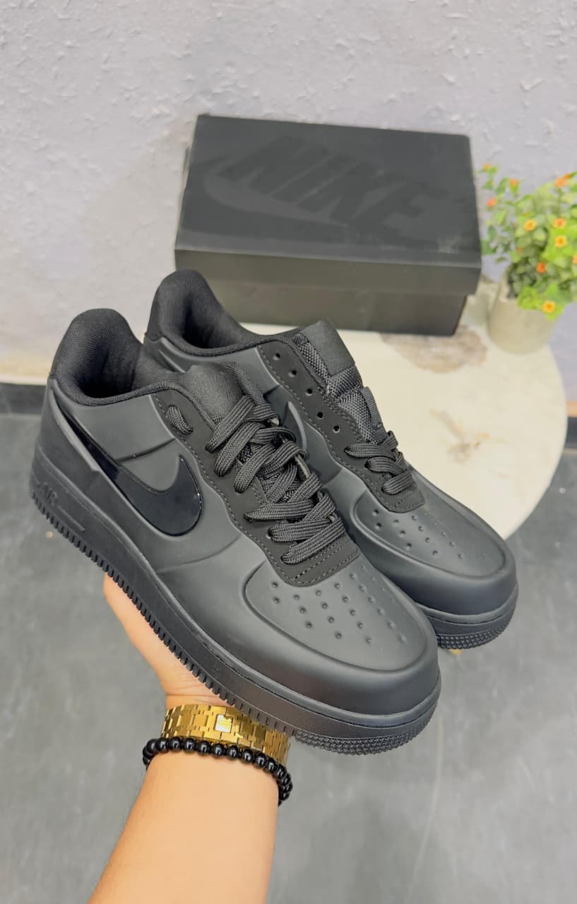 NIKE AIRFORCE FOAMPOSITE PRO METALLIC BLUE BLACK