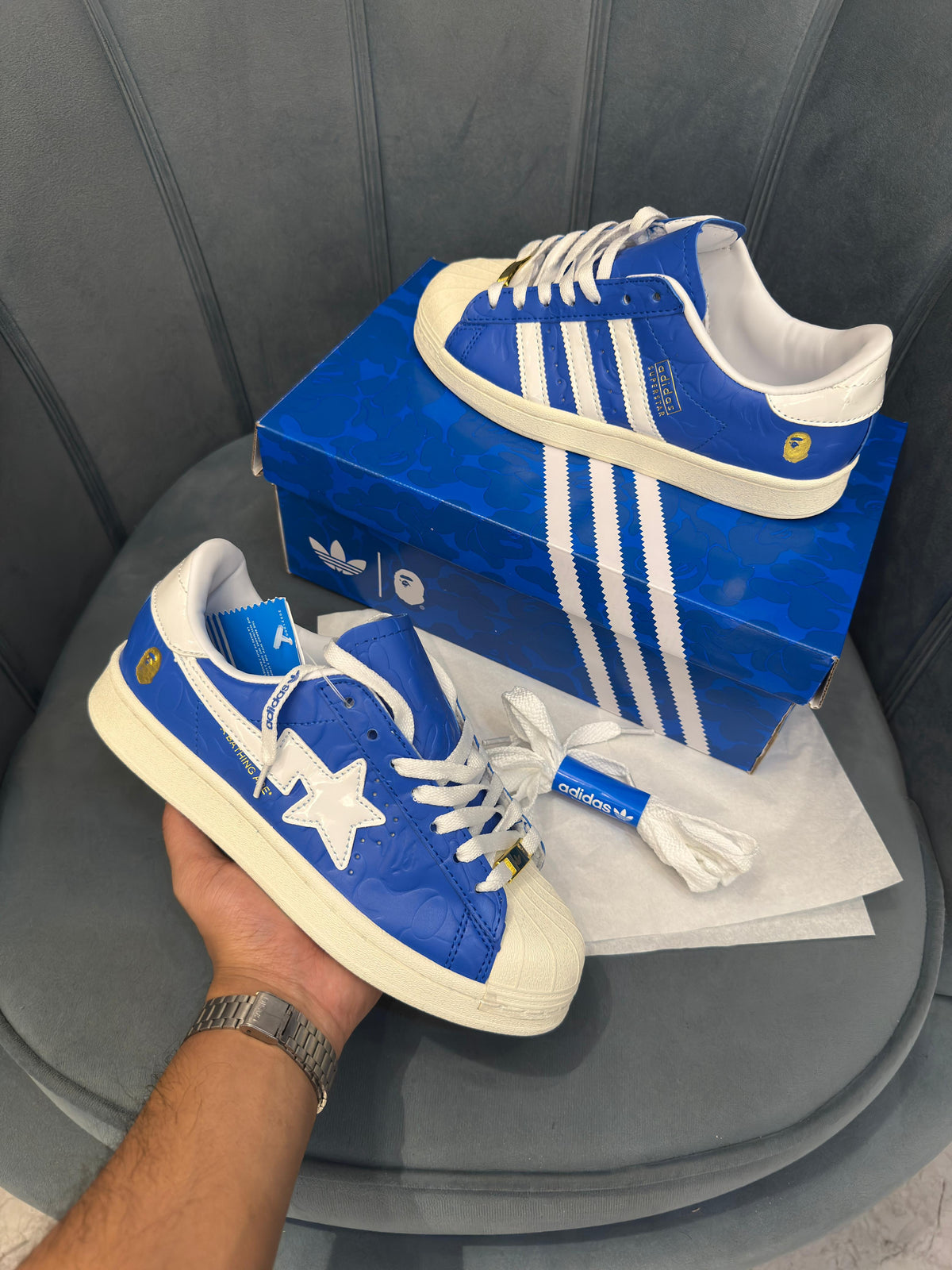 ADIDAS ORIGINALS SUPERSTAR  BAPE SKY BLUE