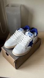 GOLDEN GOOSE BALL STAR WHITE BLUE SNEAKERS