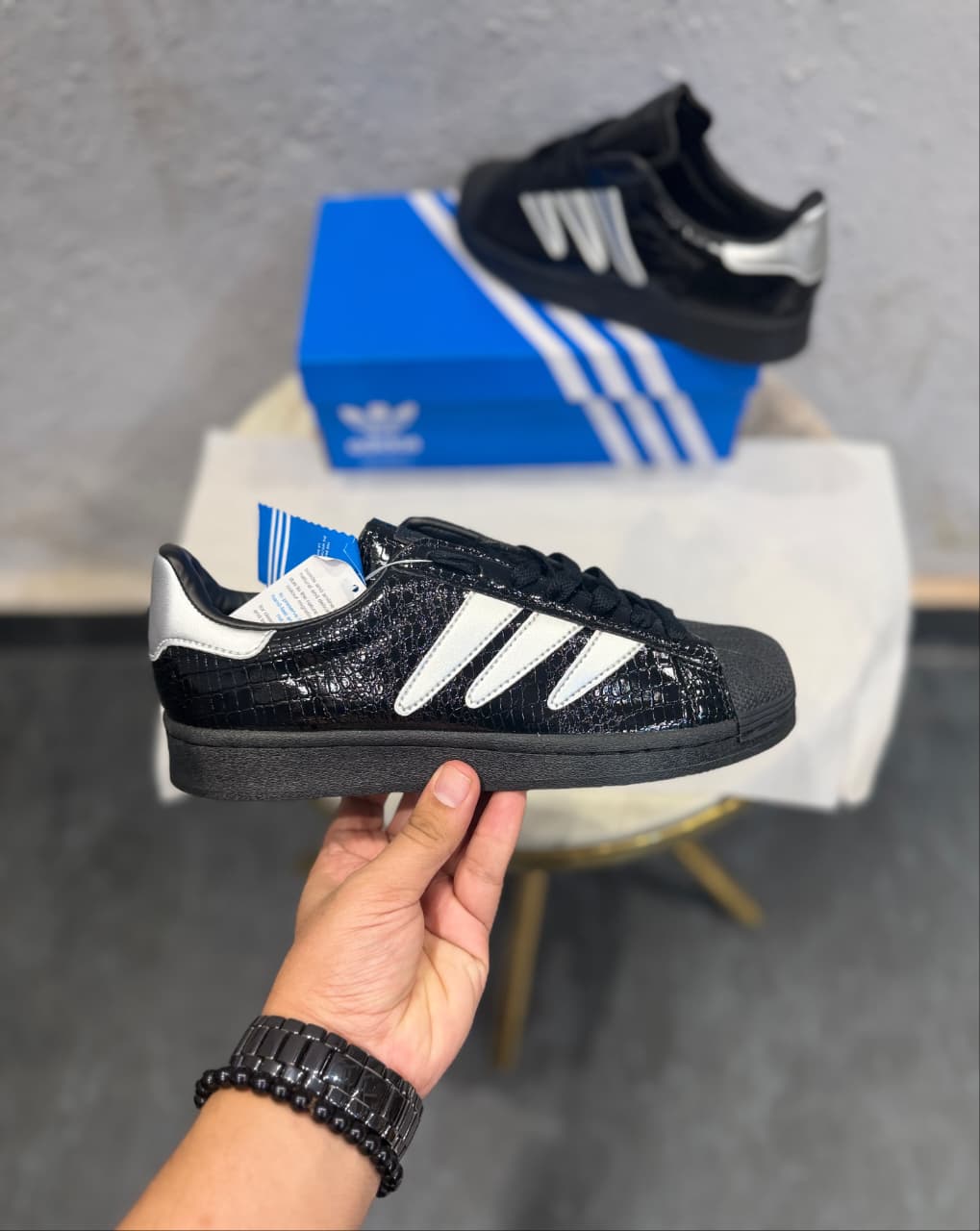 ADIDAS ORIGINALS SUPERSTAR PREDATOR BLACK SILVER