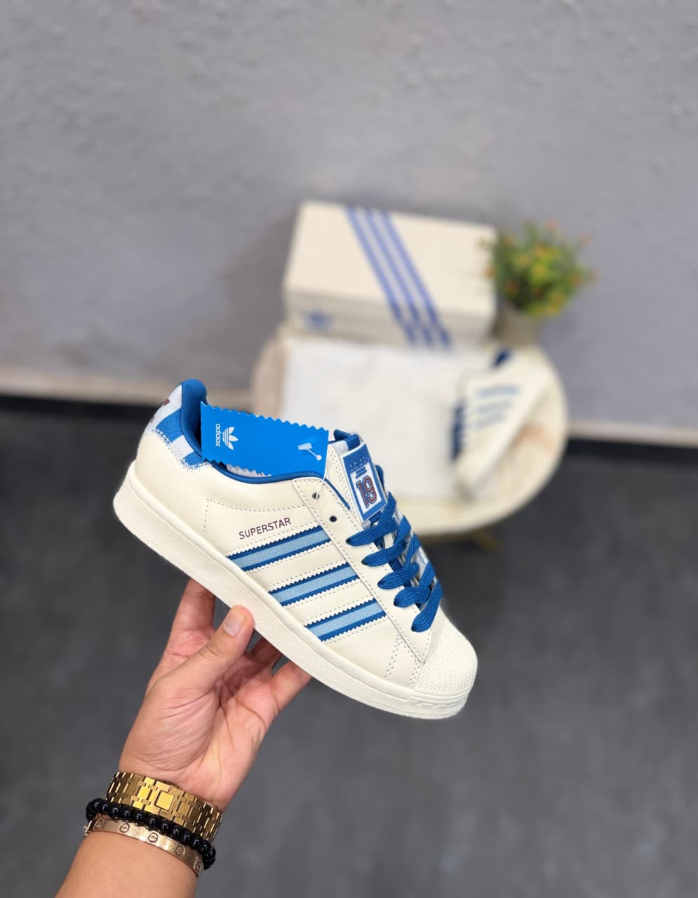 ADIDAS ORIGINALS SUPERSTAR 19 69WHITE SKY BLUE