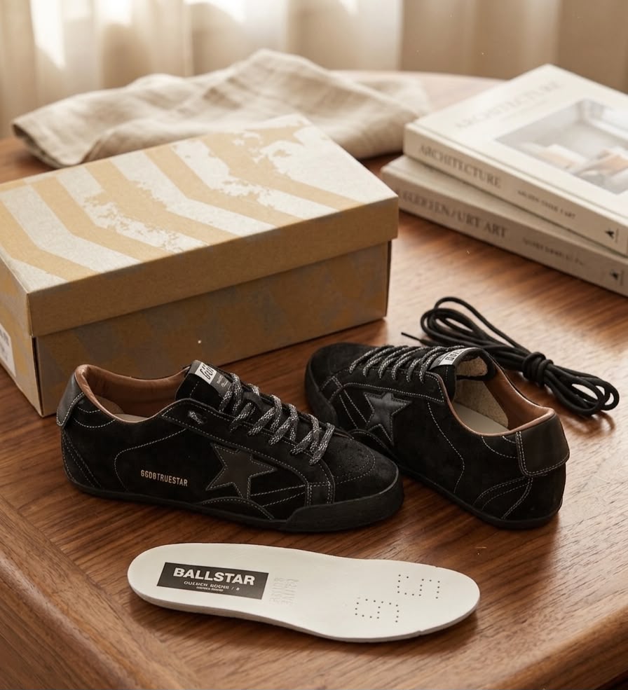 GOLDEN GOOSE TRUE STAR TRIPLE BLACK