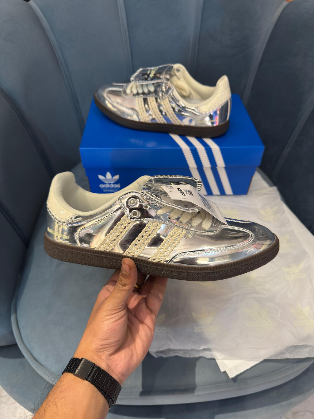 ADIDAS SAMBA X WALES BONNER SILVER