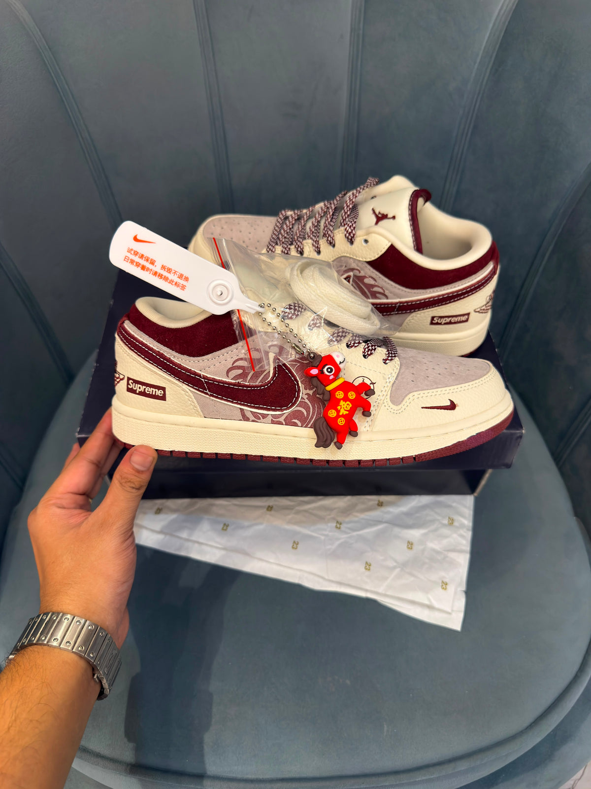 AIR JORDANS LOW X SUPREME YEAR OF HORSE