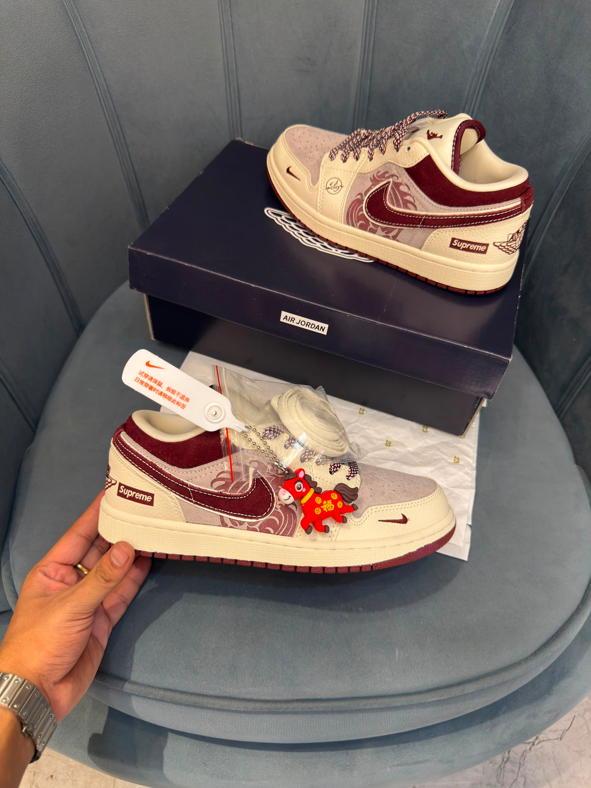 AIR JORDANS LOW X SUPREME YEAR OF HORSE