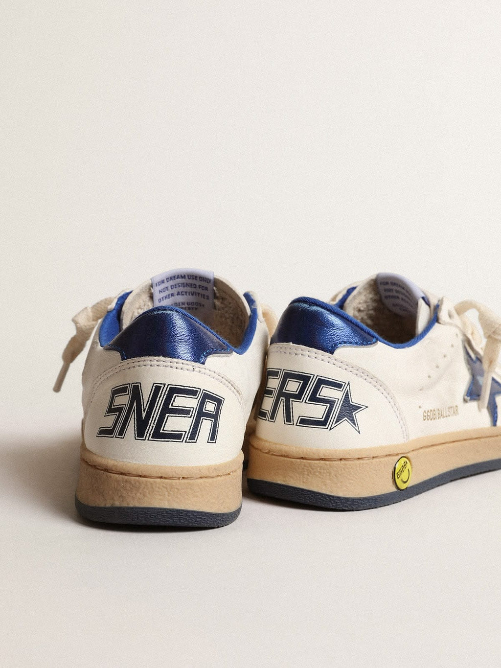GOLDEN GOOSE BALL STAR WHITE BLUE SNEAKERS