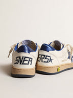 GOLDEN GOOSE BALL STAR WHITE BLUE SNEAKERS