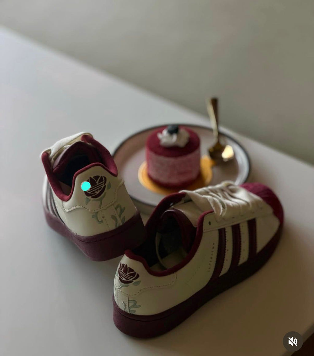 ADIDAS ORIGINALS  SUPERSTAR WINE WHITE CHERRY