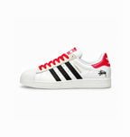 ADIDAS ORIGINAL SUPERSTAR WHITE BLACK RED STUSSY X SUPREME