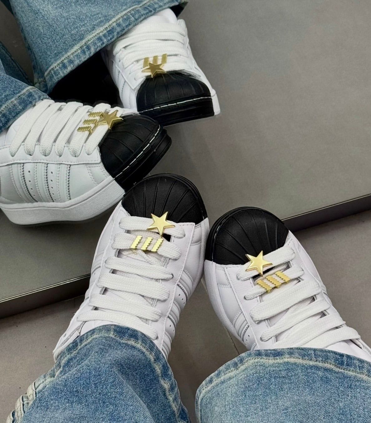 ADIDAS ORIGINALS  SUPERSTAR 2ND GENERATION WHITE BLACK