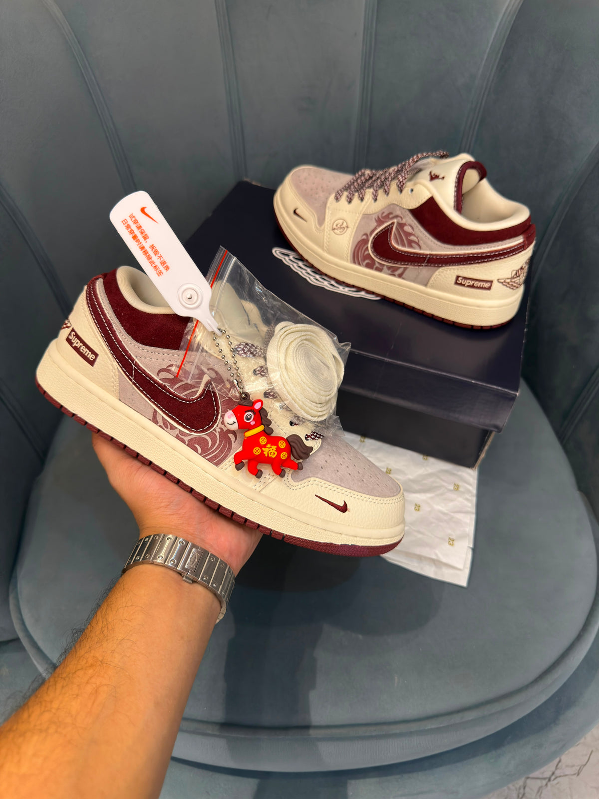AIR JORDANS LOW X SUPREME YEAR OF HORSE