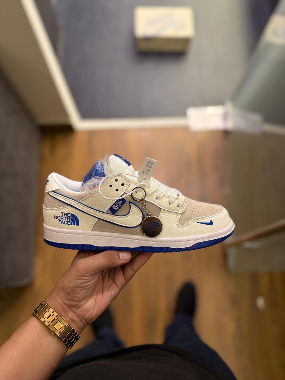 NIKE SB DUNK NORTH FACE WHITE BLUE