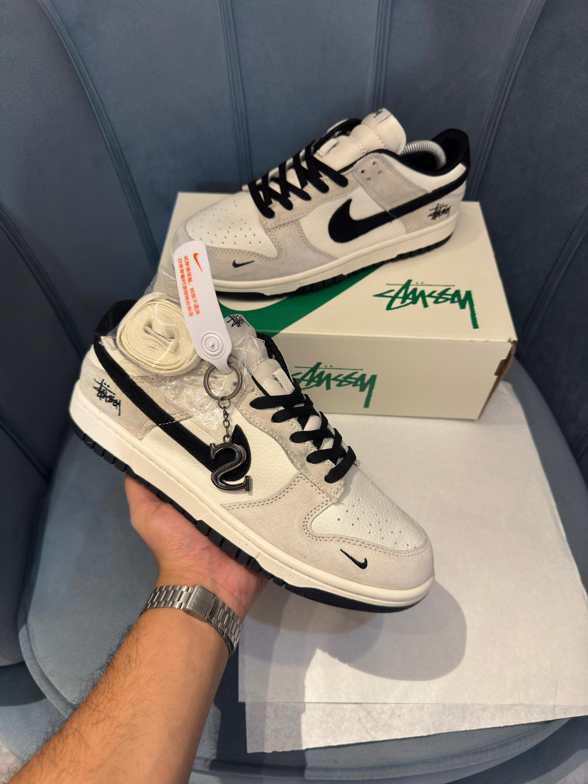 NIKE SB DUNK STUSSY BLACK S