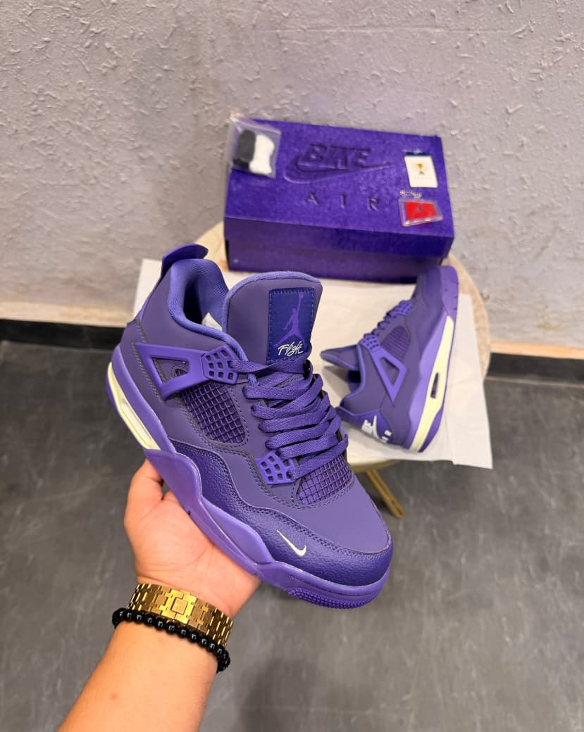 AIR JORDANS RETRO 4 NIGEL SILVERSTER PURPLE
