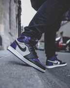 AIR JORDAN RETRO 1 MID PURPLE COURT