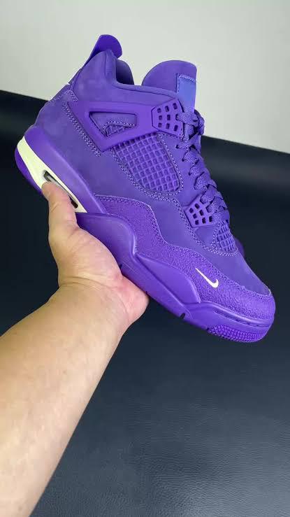 AIR JORDANS RETRO 4 NIGEL SILVERSTER PURPLE