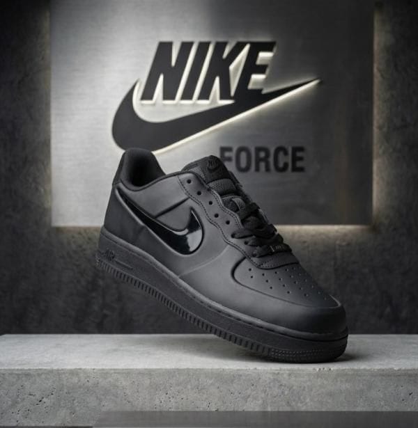 NIKE AIRFORCE FOAMPOSITE PRO METALLIC BLUE BLACK