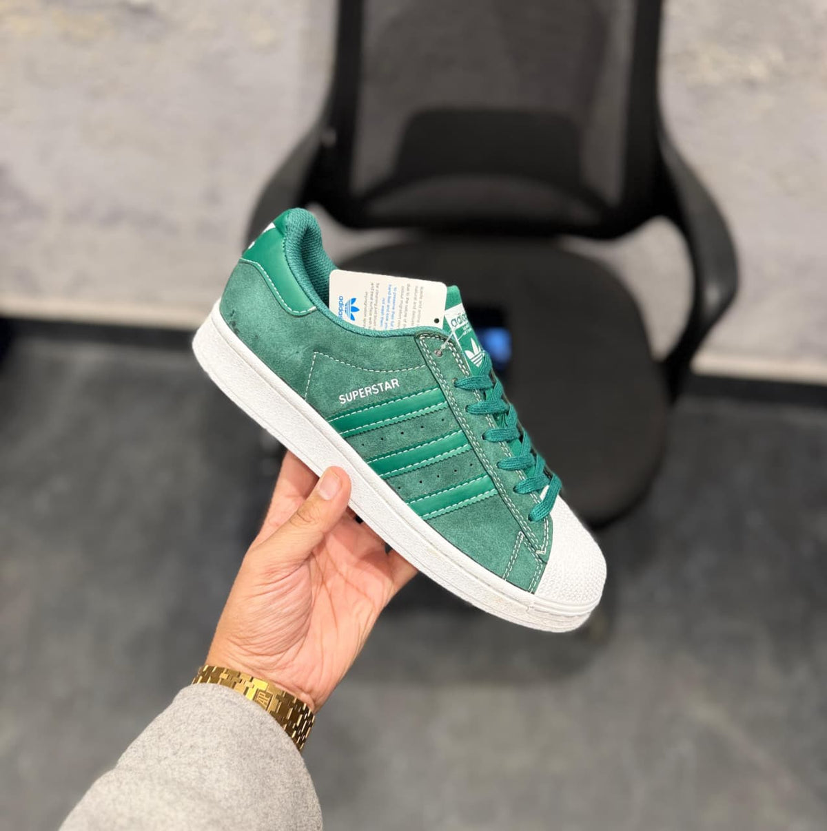 ADIDAS ORIGINALS SUPERSTAR DARK GREEN