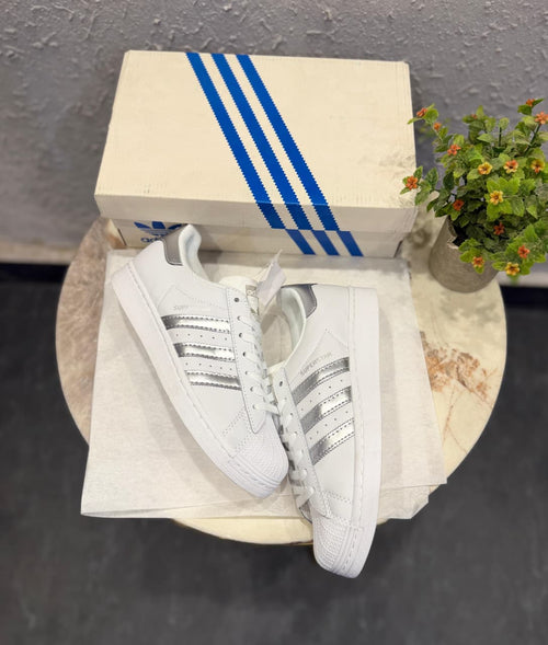 ADIDAS ORIGINALS SUPERSTAR WHITE SILVER