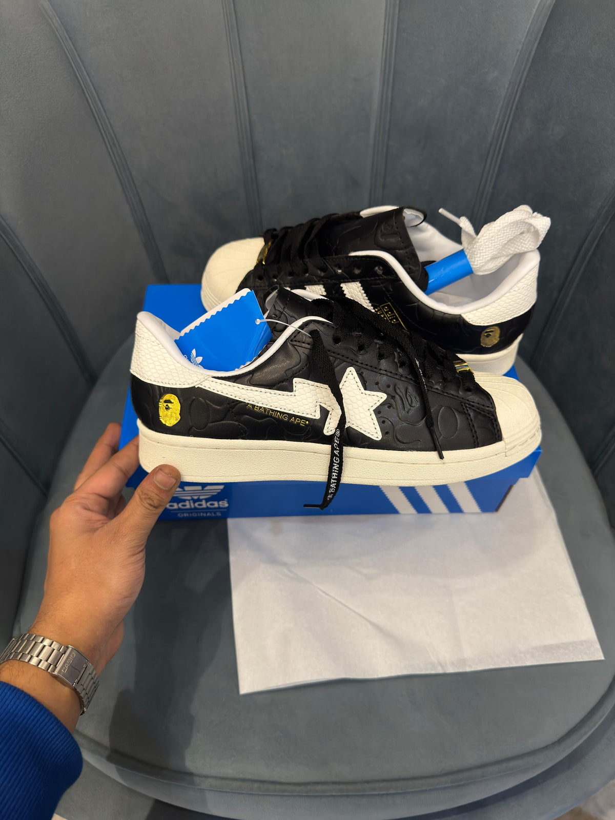 ADIDAS ORIGINAL SUPERSTAR BLACK BAPE