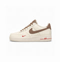 NIKE AIRFORCE ONE BROWN SWOOSH