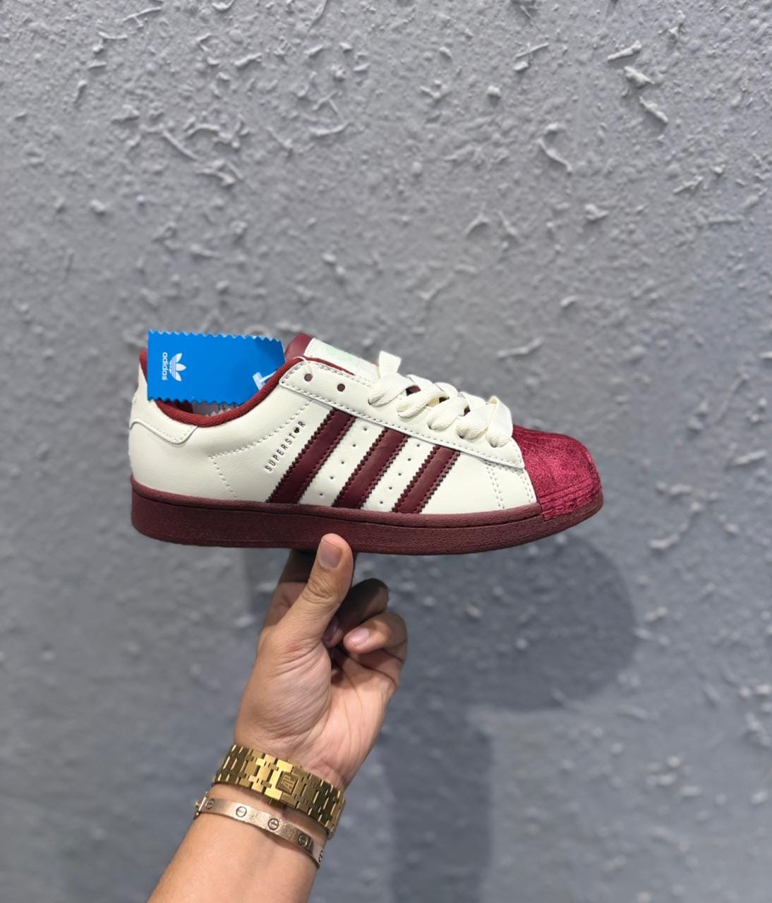 ADIDAS ORIGINALS  SUPERSTAR WINE WHITE CHERRY