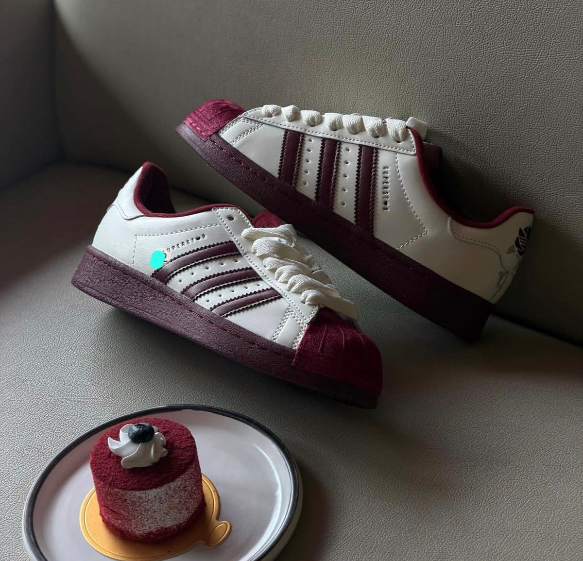ADIDAS ORIGINALS  SUPERSTAR WINE WHITE CHERRY