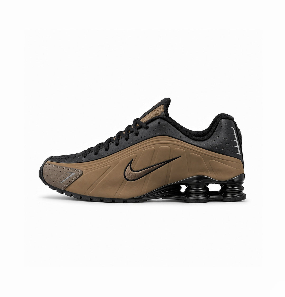 NIKE SHOX SILVER BLACK BROWN