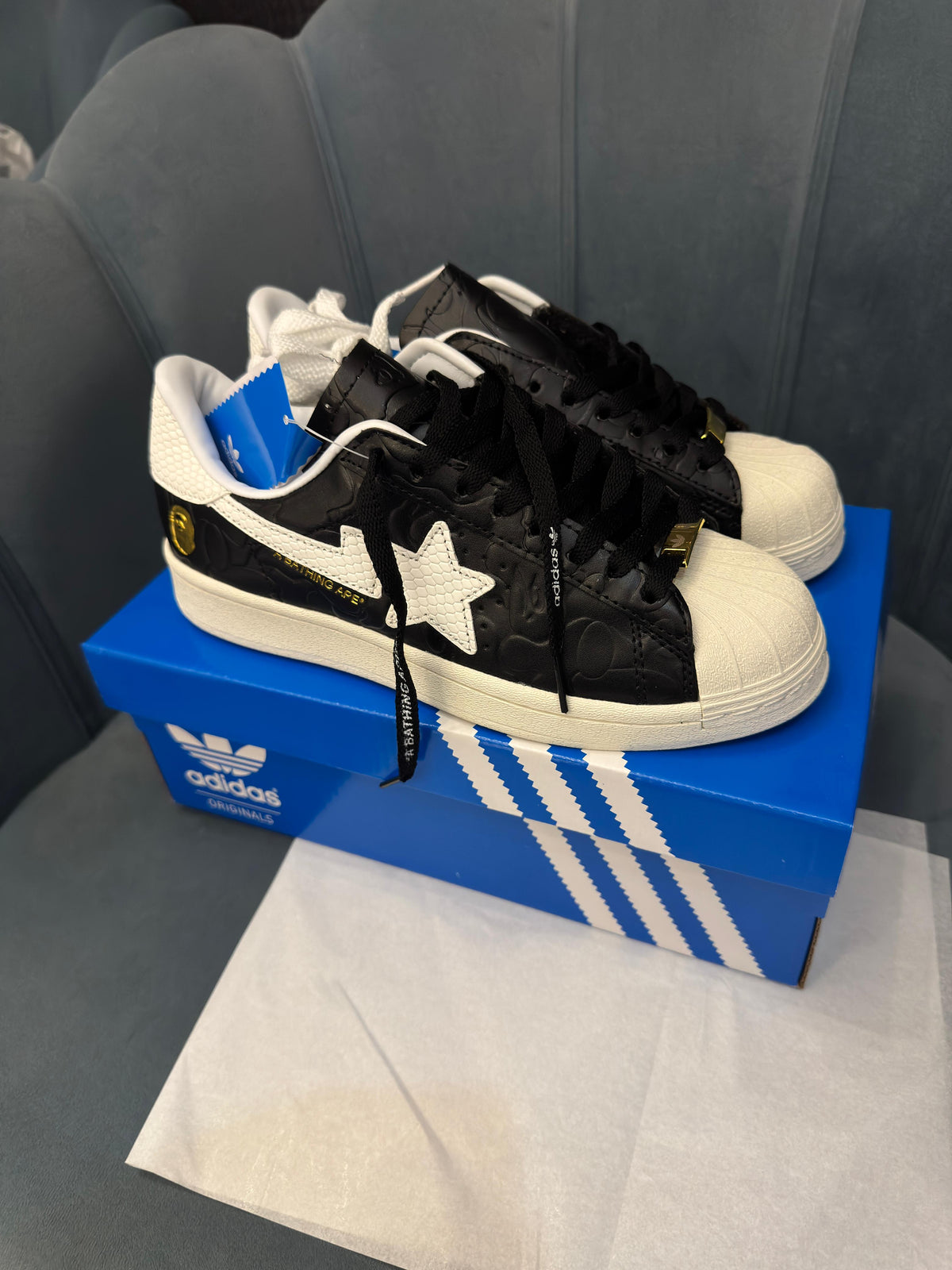 ADIDAS ORIGINAL SUPERSTAR BLACK BAPE