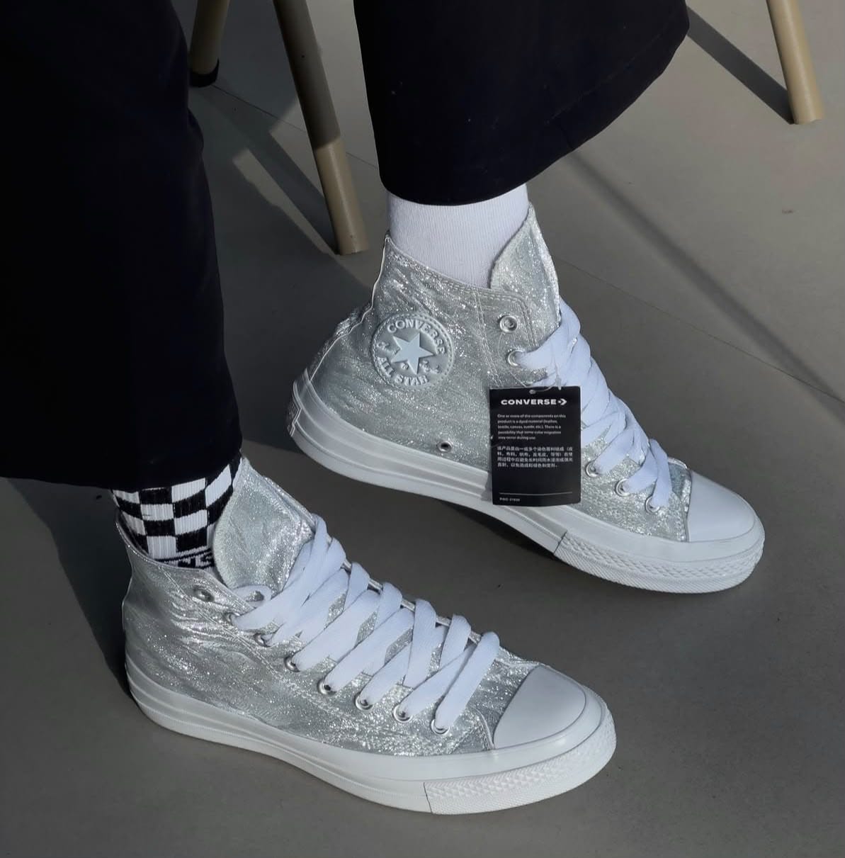 CONVERSE CHUCK 70 MID METALLIC SILVER