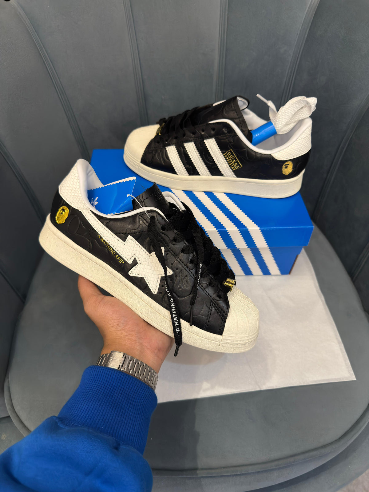 ADIDAS ORIGINAL SUPERSTAR BLACK BAPE